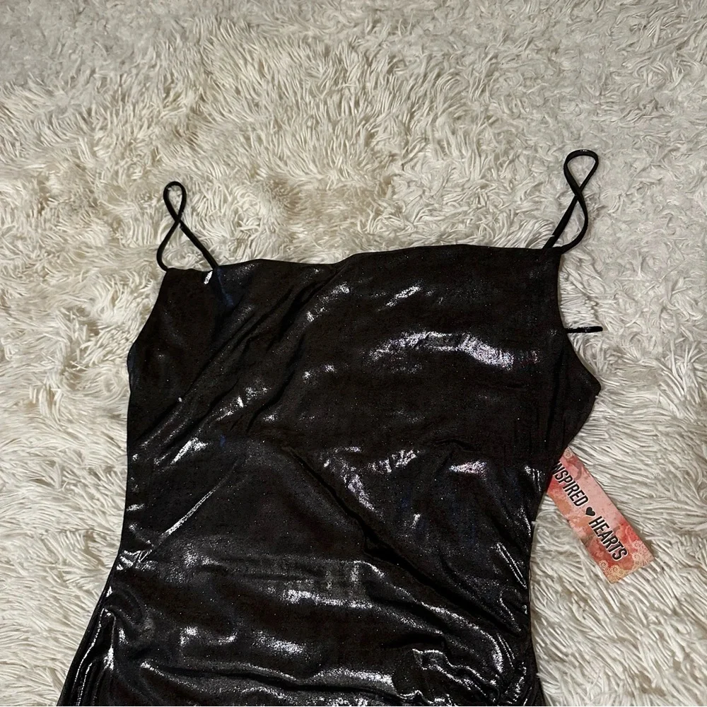 Inspired Hearts Midi Metallic Dress - Picture 3 of 11